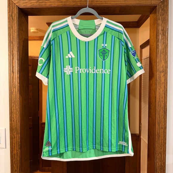NWT Seattle Sounders FC 2024/25 Home Jersey Authentic Adidas MLS (HZ6188) - Picture 5 of 15